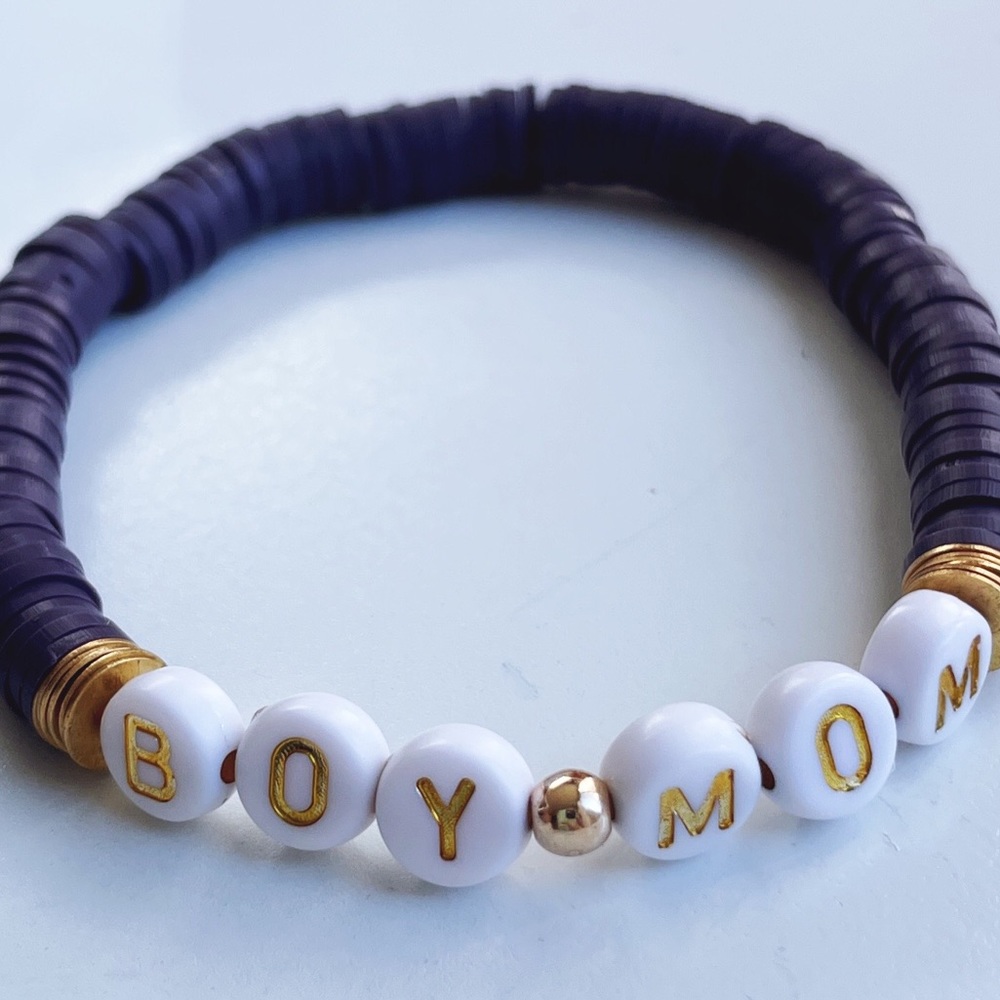 Boy Mom Beaded Bracelet
